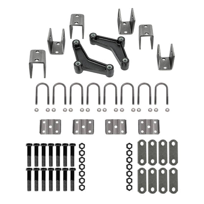 Bethesda Industrial Tandem Trailer Axle Suspension Kit U-bolt Hanger Kit 4 Leaf Springs Equalizer