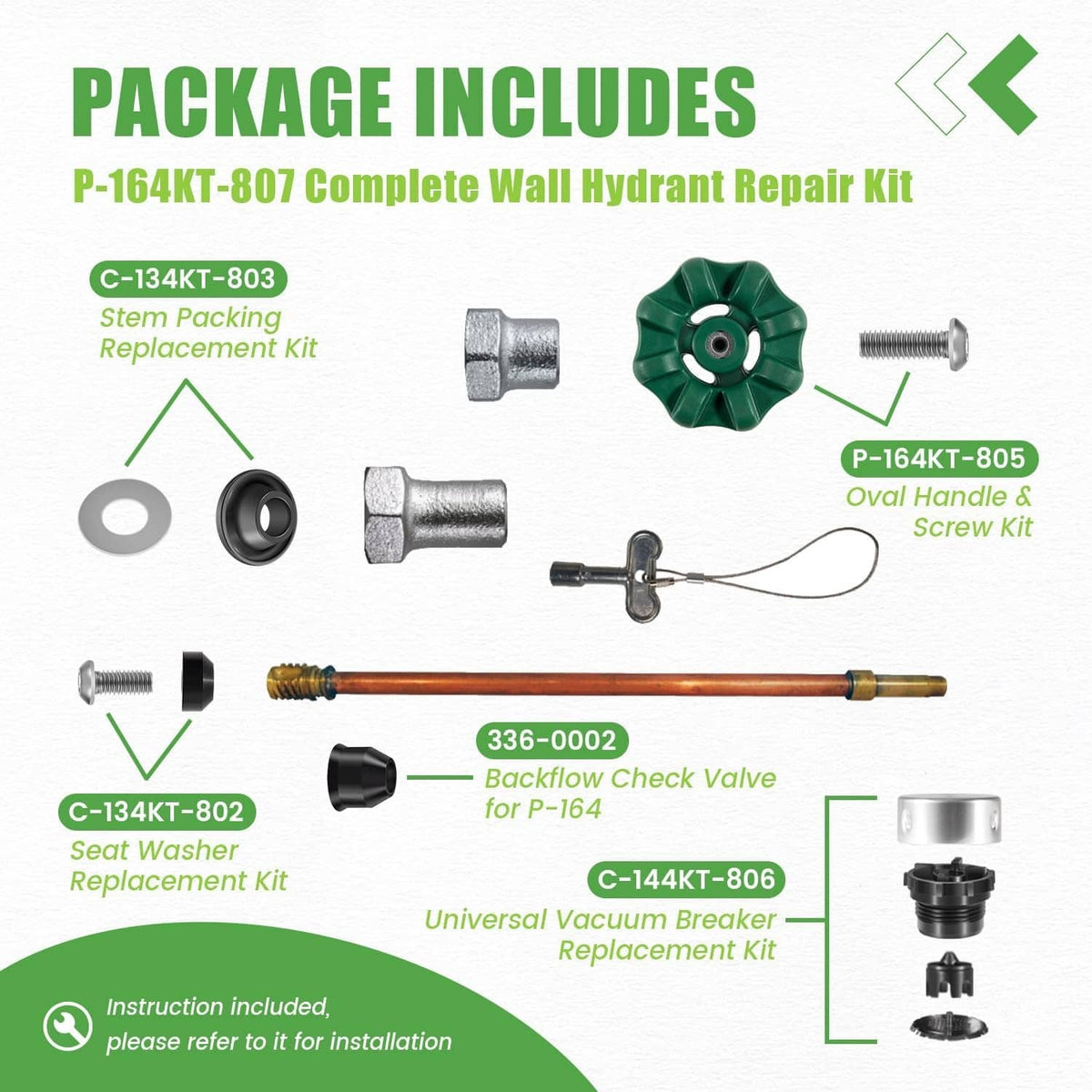 Bethesda Industrial Replace for Prier P-164KT-807 Rebuild Kit fit for P-164 Original or Diamond