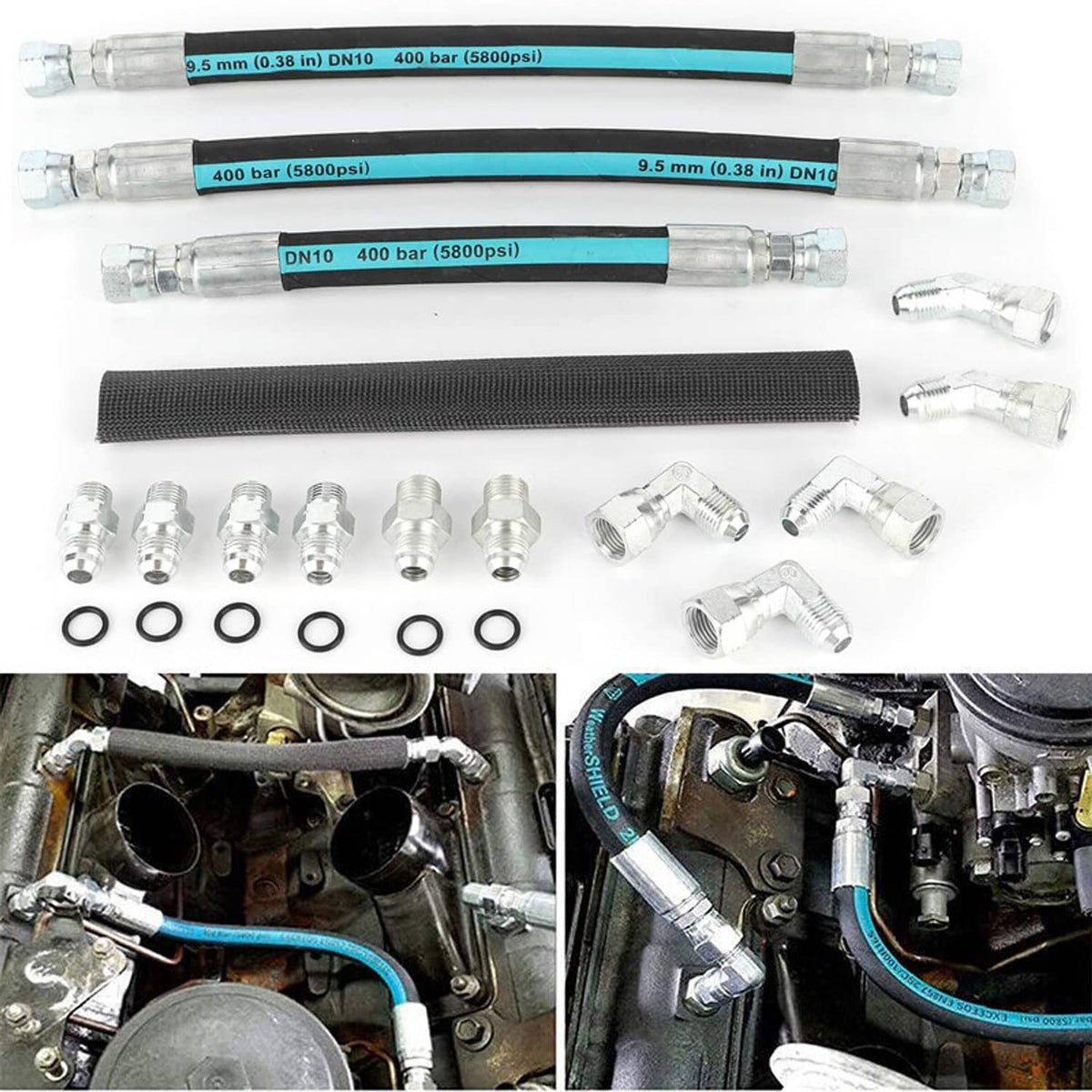 Bethesda Industrial For 1999-2003 Ford 7.3L Powerstroke High Pressure Oil Pump HPOP Hoses Lines Set