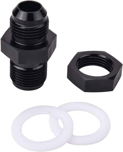 Bethesda Industrial New 2Pcs 10AN AN10 Flare Fuel Cell Bulkhead Fitting With Teflon Washer Aluminum