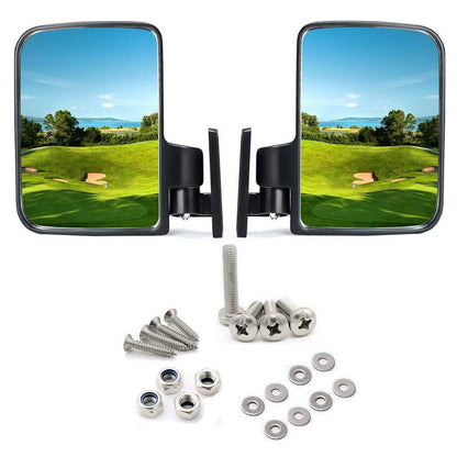 Bethesda Industrial Universal Golf Cart Side Mirrors No Drilling Rear View Mirror for EZGO Club Car