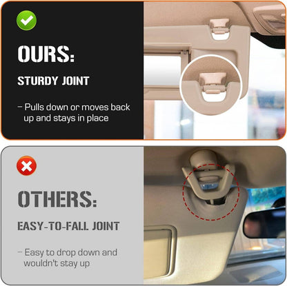 Bethesda Industrial 2Pcs Beige Sun Visor Left & Right Visor Kit For 2006-2011 Honda Civic Visors