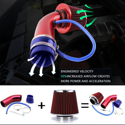 Bethesda Industrial 3" Cold Air Intake Filter Induction Kit Aluminum Pipe Power Flow Hose System