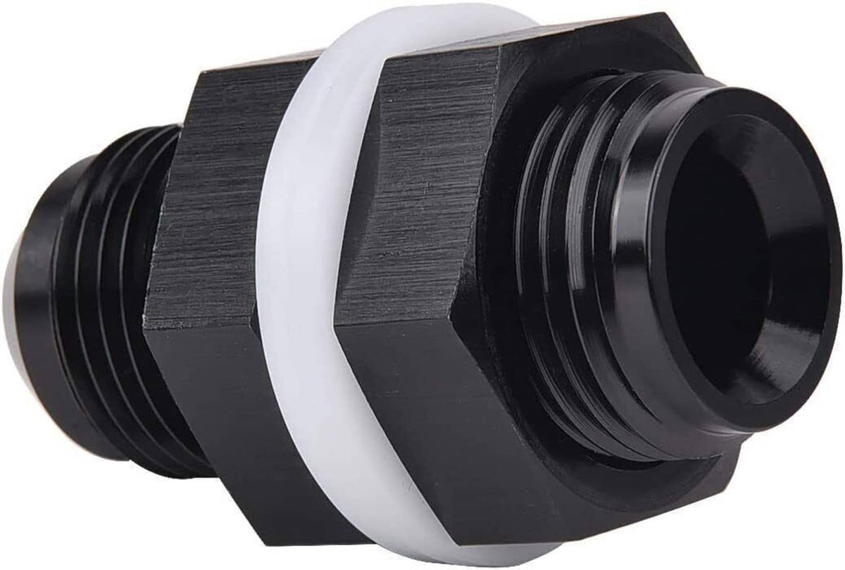 Bethesda Industrial New 2Pcs 10AN AN10 Flare Fuel Cell Bulkhead Fitting With Teflon Washer Aluminum