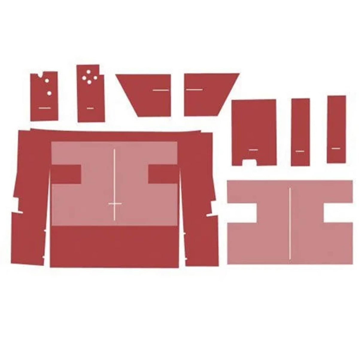 Bethesda Industrial Cab Foam Kit Less Headliner - Red fits International 886 986 1086 1486 1586