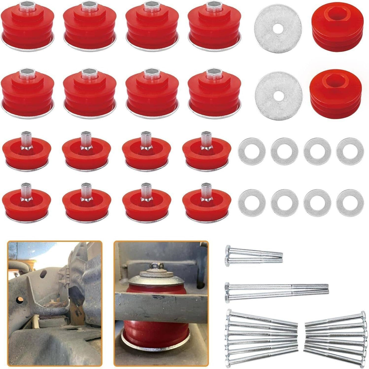 Bethesda Industrial Body Cab Mount Bushings Kit for 1999-2007 Ford F250 F350 Super Duty KF04058BK