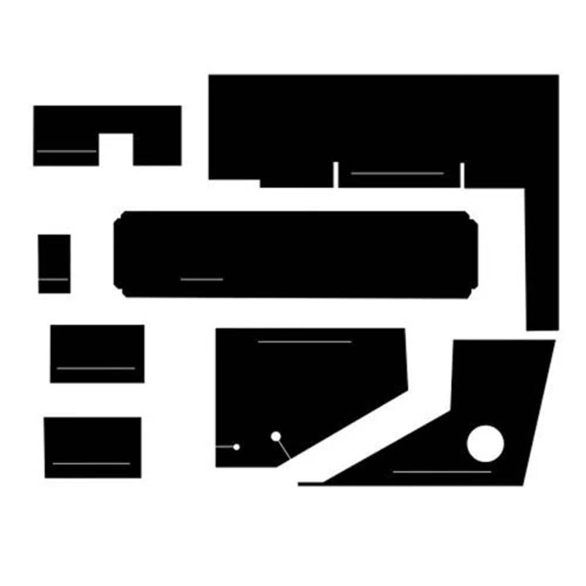 Bethesda Industrial Cab Foam Kit less Headliner - Black fits John Deere 6620 7720 8820