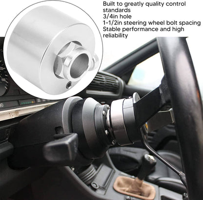 Bethesda Industrial Silver Steering Wheel Quick Release Disconnect Hub 3/4" Shaft Size For IMCA NHRA