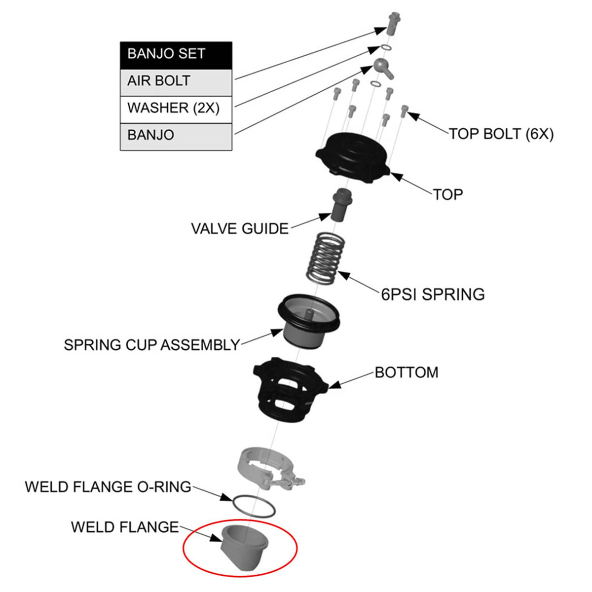 Bethesda Industrial 50mm BOV Turbo Blow Off Valve Weld-On Aluminum V-Band Flange For TiAL BV50 Q QR
