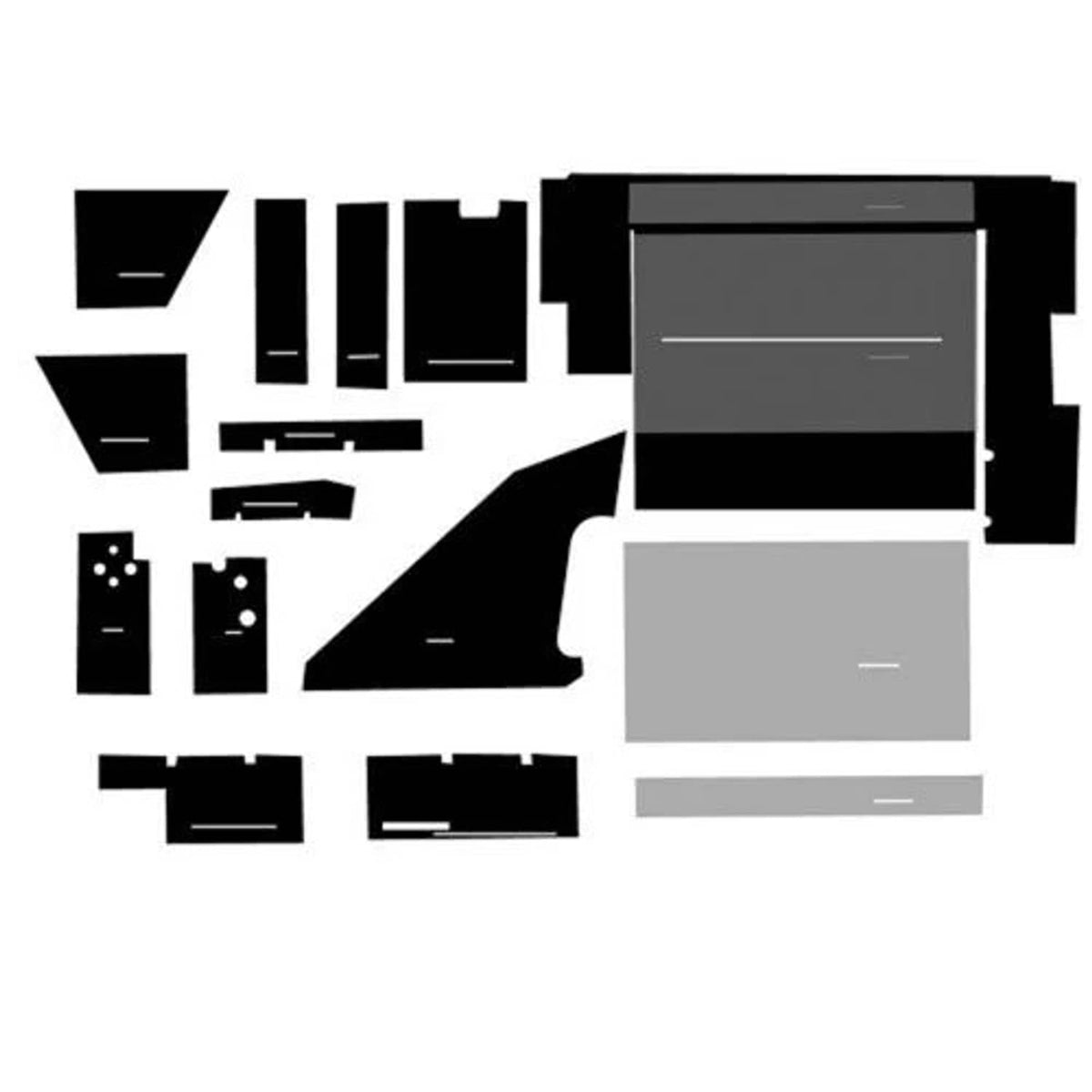 Bethesda Industrial Cab Foam Cab Kit without Headliner - Black fits International 3288 3688 5088