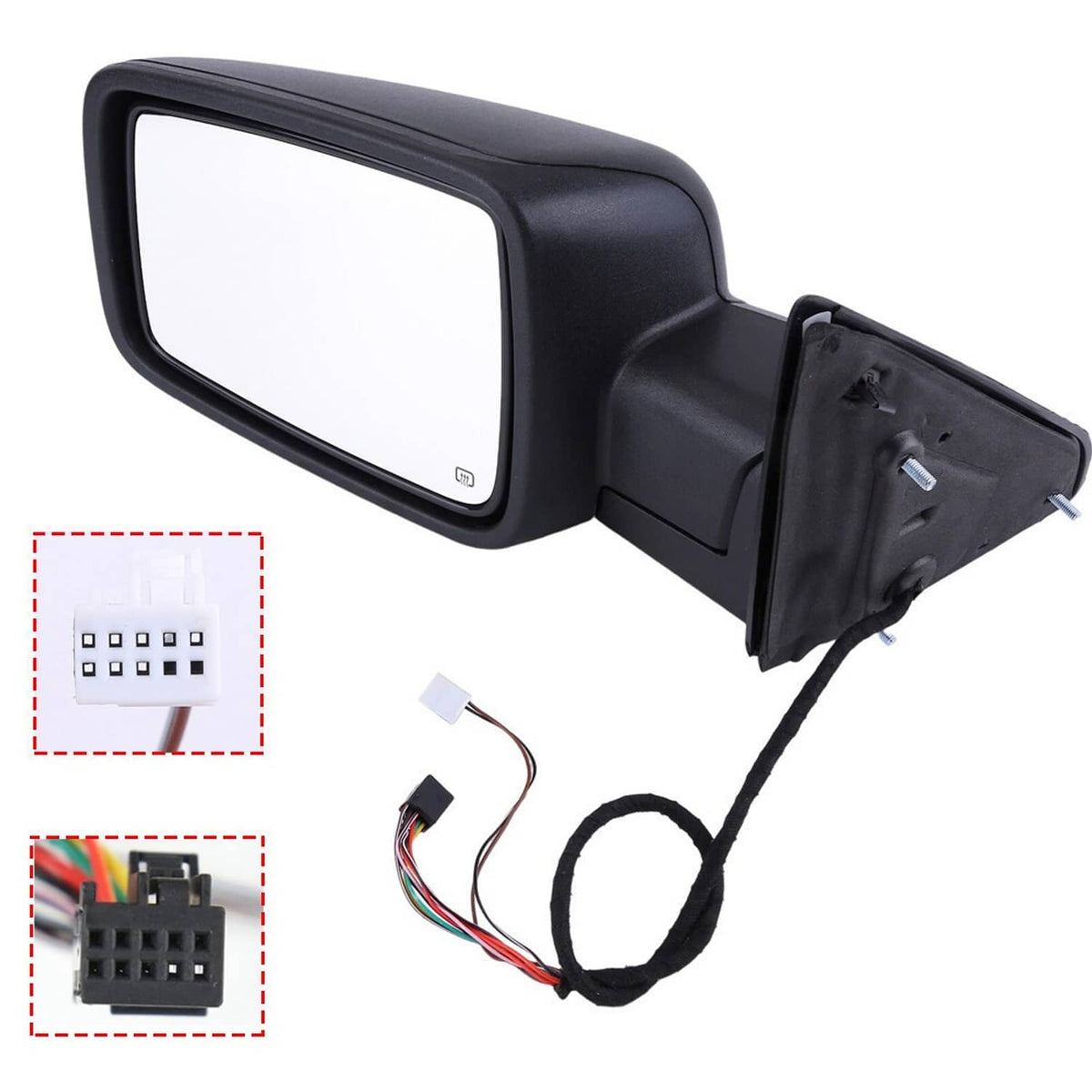 Bethesda Industrial Left / Driver For 2013-2019 Dodge Ram 1500 Power Fold+Heated+Temp Sensor Mirror