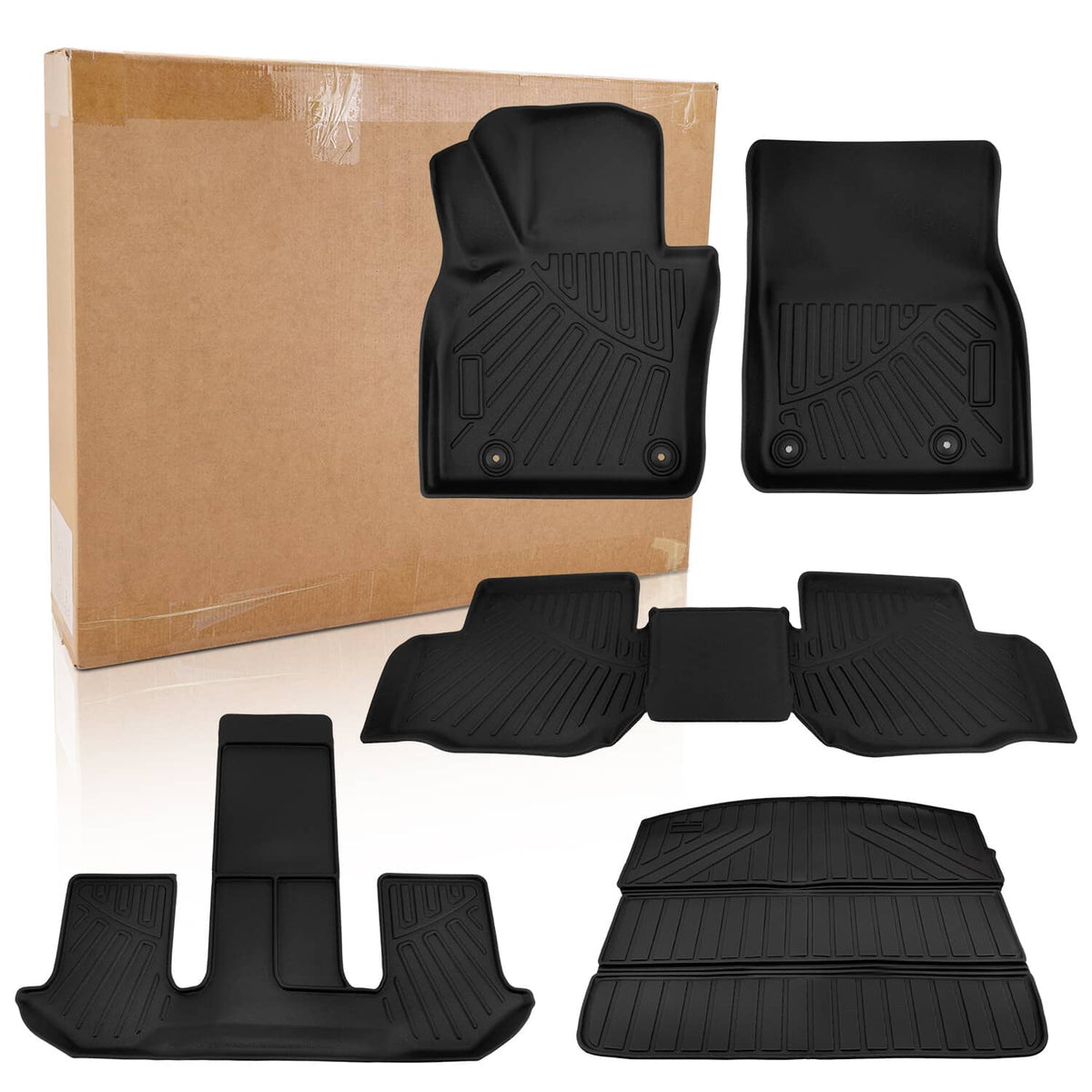 Bethesda Industrial For Mazda CX-90 CX90 2024 2025 TPE 1st & 2nd & 3rd Row Floor Mats Cargo Liners