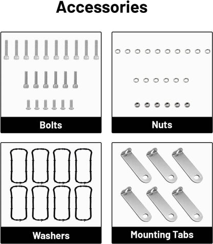 Bethesda Industrial Black Billet Fuel Rail Kit Intake Manifold & Hardware for LS LS1 LS2 LS3 LS6 New