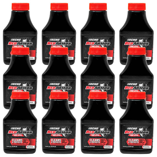 Bethesda Industrial (12) Genuine OEM ECHO Red Armor 1 Gallon Mix of 2-Cycle Oil 2.6oz 2.6 oz 6550001