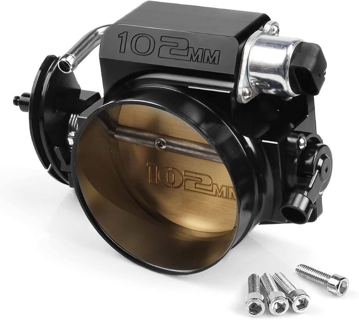 Bethesda Industrial Black 102MM Throttle Body with Position Sensors TPS IAC+Throttle Gas Cable Kits