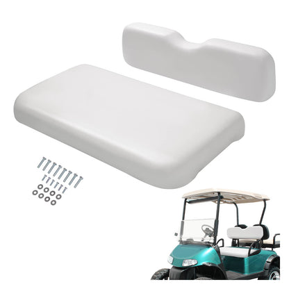 Bethesda Industrial White Golf Cart Front Seat Bottom Cushion Backrest For EZGO RXV 2008-Up Models