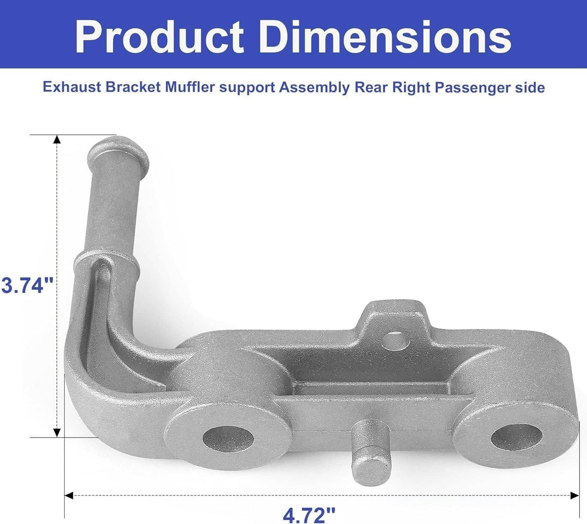 Bethesda Industrial Rear Right Exhaust Components-Tailpipe Bracket For 2019-24 Ram 1500 5.7/6.2L V8