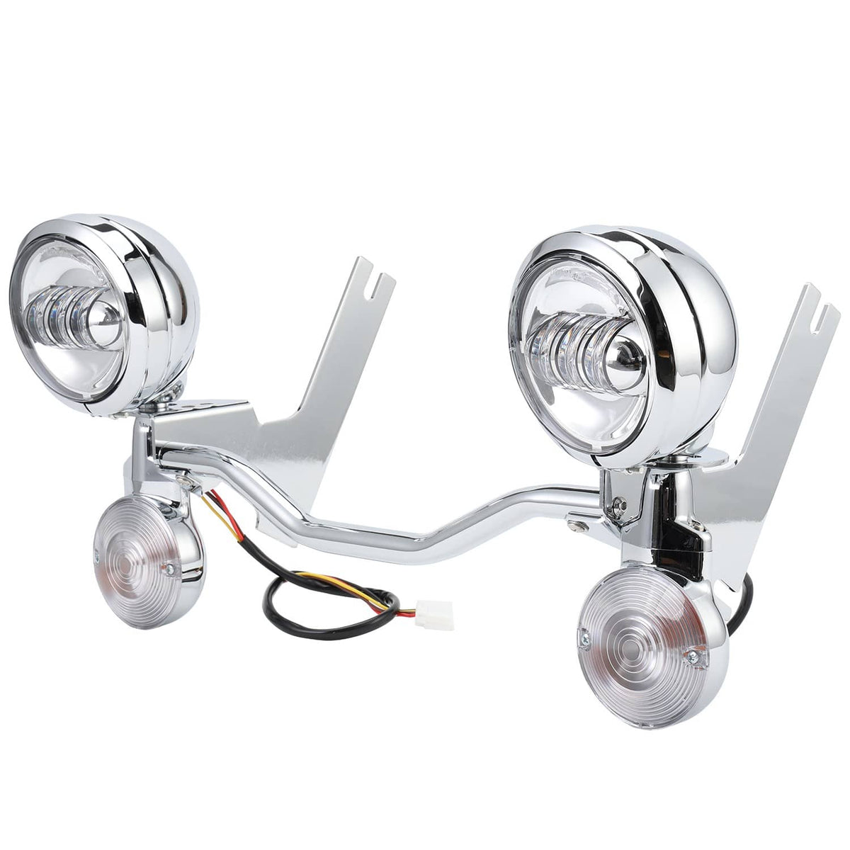 Bethesda Industrial LED Passing Fog Spot Light Turn Signal Lamp Bar Fit For Harley Road King 94-13