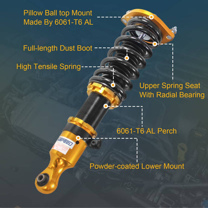 Bethesda Industrial Coilovers Coil Spring Strut For Mazda Miata MX-5 NA NB 1990-2005 Shock Absorber