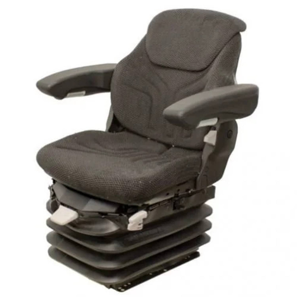 Bethesda Industrial Seat Assembly - Air Suspension Black/Gray Fabric fits International 1086 1486