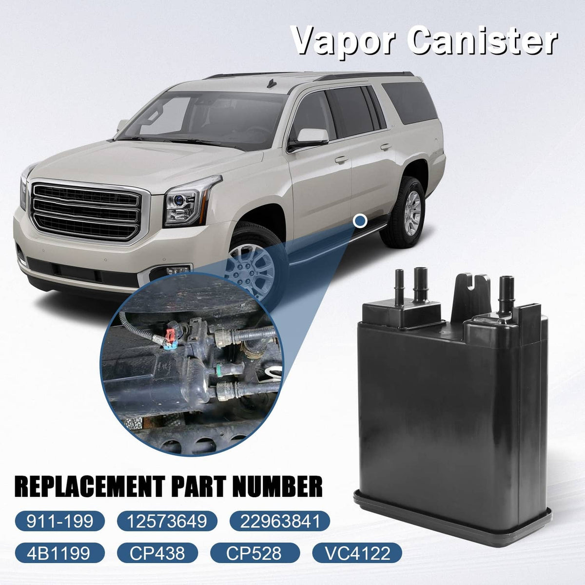 Bethesda Industrial Vapor Canister 22963841 For Cadillac Escalade ESV EXT GMC Yukon XL Chevy Hummer