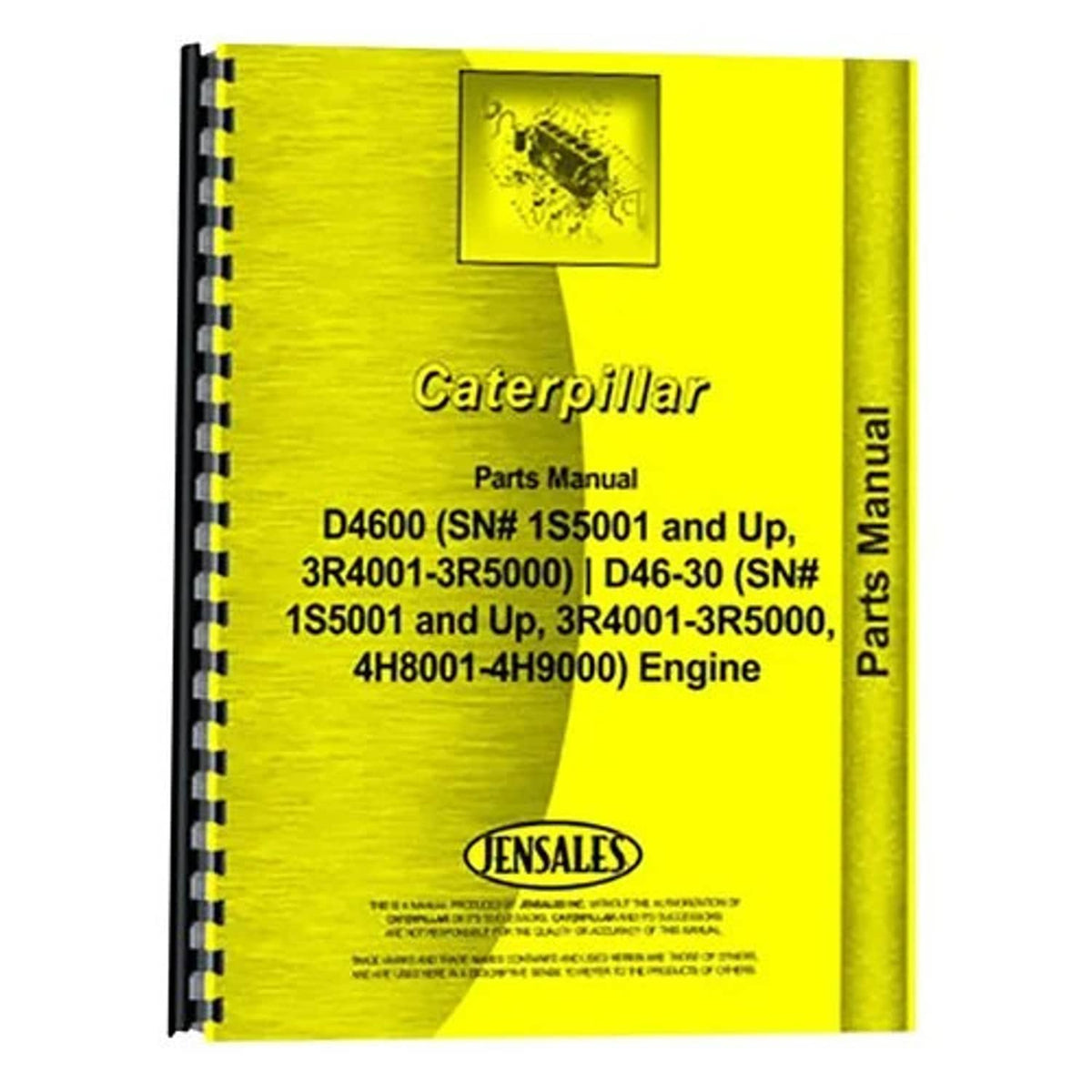 Bethesda Industrial Parts Manual - D4600 D46-30 fits Caterpillar No Model CT-P-ENGD4600L