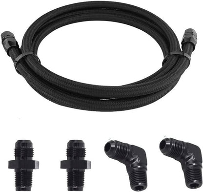 Bethesda Industrial For GM 4L60E 4L65E TH350 TH400 Automatic Transmission Cooler 6AN Hose Line Kit