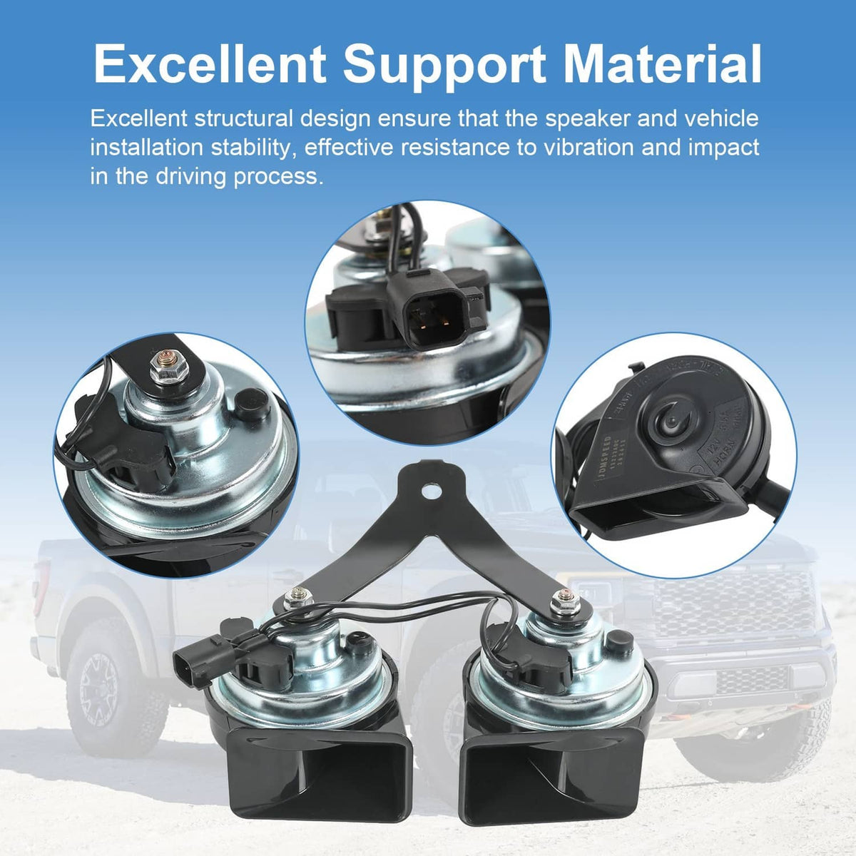 Bethesda Industrial Snail Horn High & Low Dual Pitch Assembly For Ford F-150 2015-2022 FL3Z-13832-B