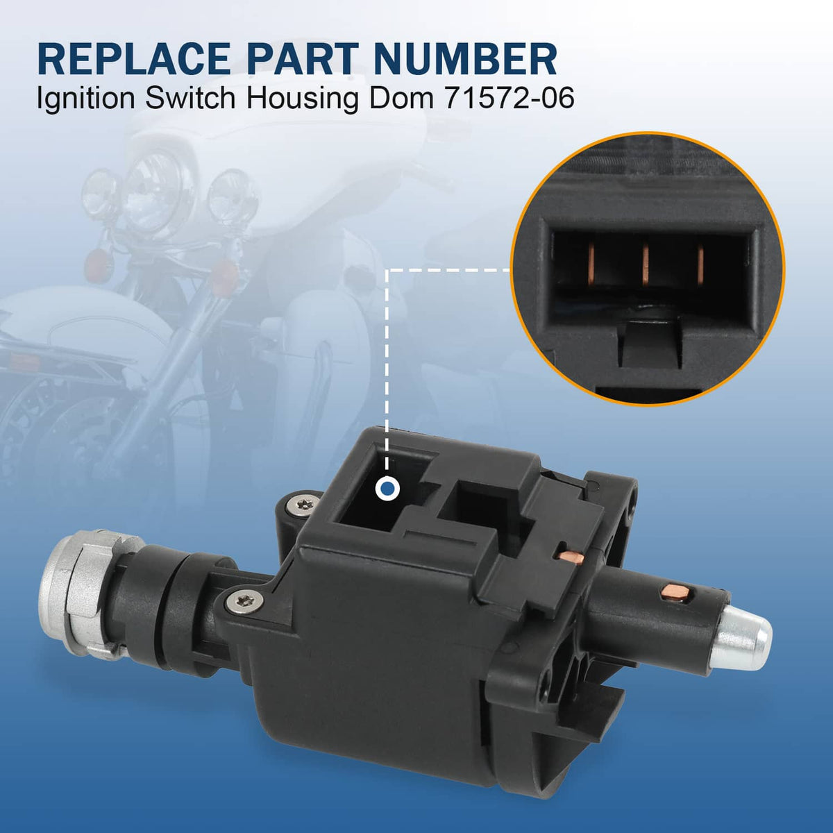 Bethesda Industrial For 2006-2013 Harley Cruiser Ignition Switch Housing Street Electra Road Glide