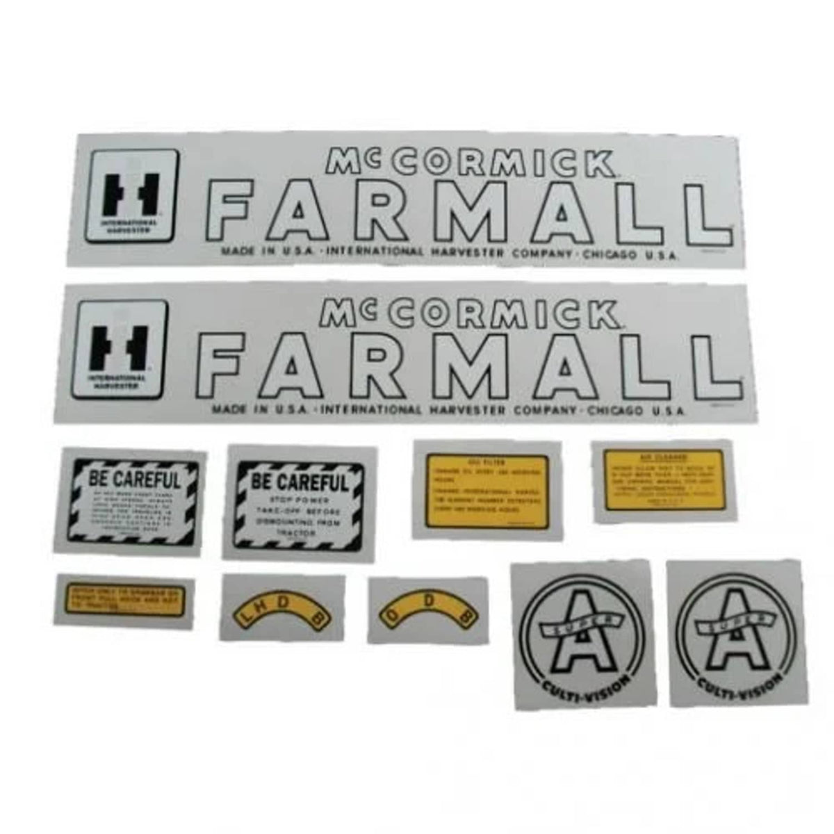 Bethesda Industrial Super A Decal Set Farmall McCormick Mylar fits International Super A
