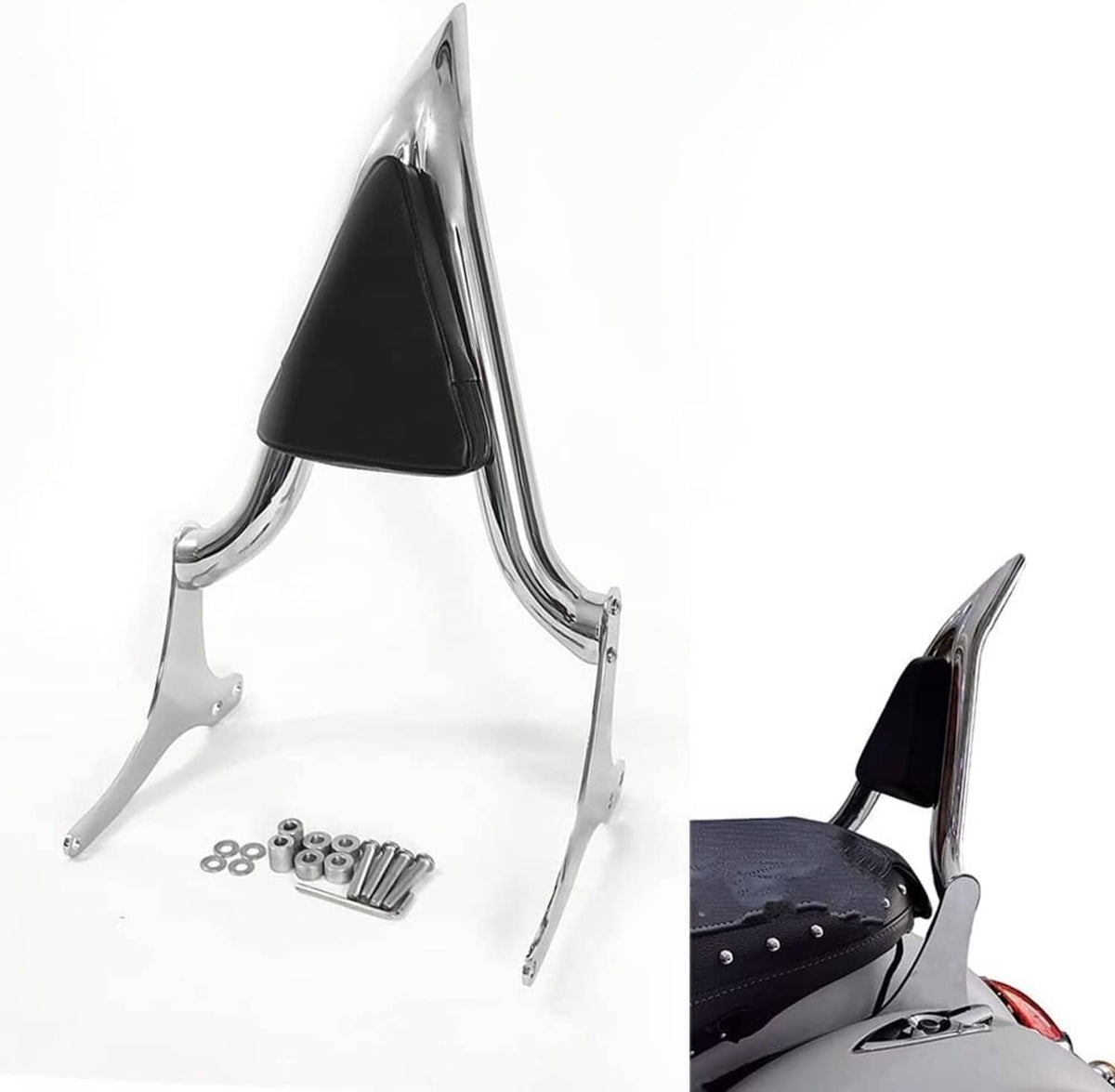 Bethesda Industrial New 22'' Chrome Backrest Sissy Bar For Harley Road King Electra Glide 1997-2008
