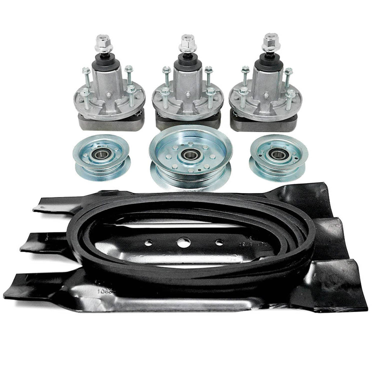 Bethesda Industrial Mower Deck Rebuild Kit Blade Spindle Belt for 48" Cut Deck John Deere L120 L130