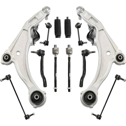 Bethesda Industrial 12Pcs Front Lower Control Arm Tie Rod Sway Bar Kit For 2009-2014 Nissan Maxima