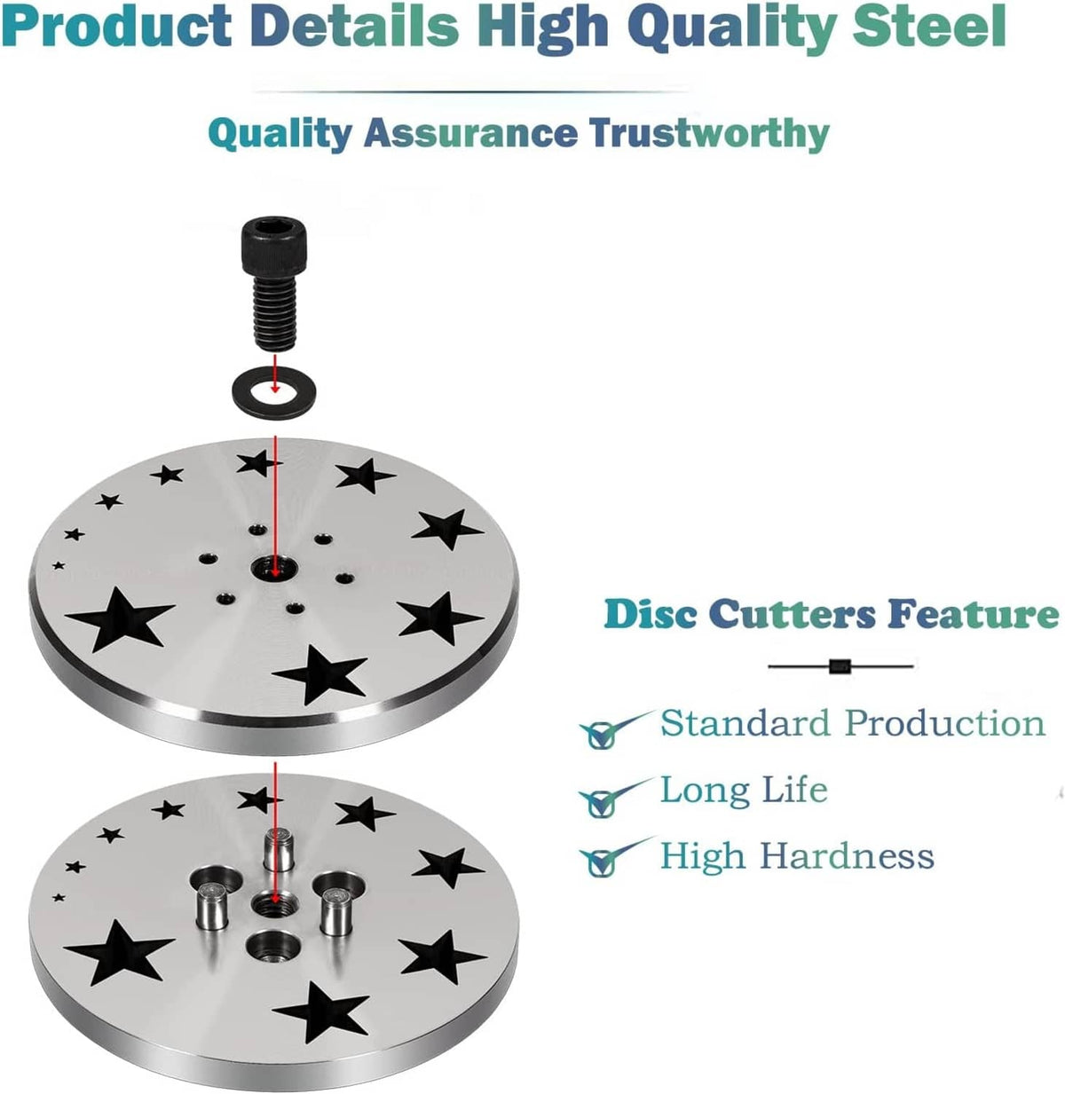 Bethesda Industrial Disc Cutter 5mm to 31mm With 10 Punches For Star Shapes Stamping Blanks Star