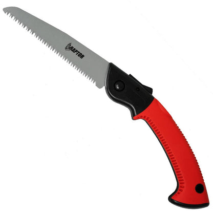 Bethesda Industrial Raptor 7-inch Folding Pruning Saw with Switch 4 Section 7T Triple Bevel Teeth