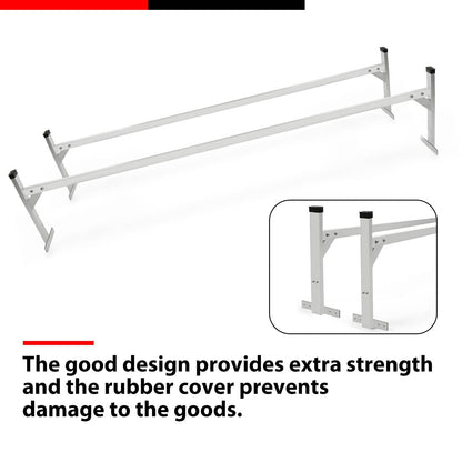 Bethesda Industrial Adjustable Roof Mount Ladder Rack Bracket 400 lbs For Universal Trailer 4'-8.5'