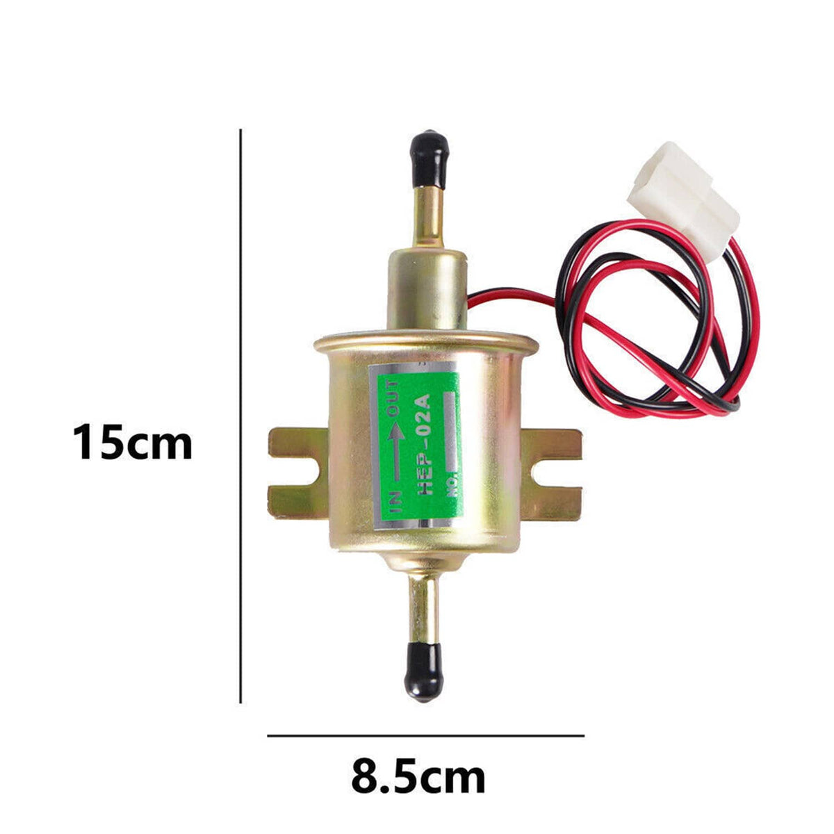 Bethesda Industrial HEP-02A Inline Fuel Pump 12v Electric Transfer Low Pressure Gas Diesel Fuel Pump