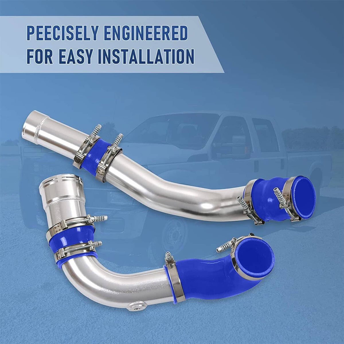 Bethesda Industrial Cold & Hot Side Intercooler Pipe Boot Set For 11-16 Ford Powerstroke 6.7L Diesel