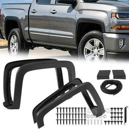 Bethesda Industrial 4x Fender Flares for Chevrolet Silverado 1500 2500HD 3500HD Front & Rear Side