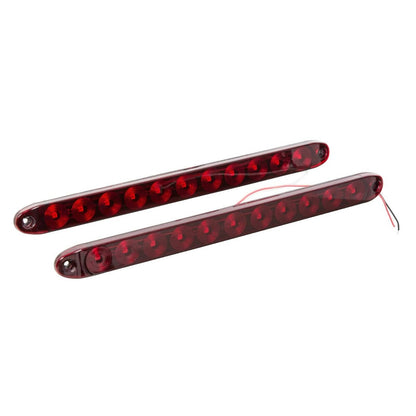 Bethesda Industrial 2 pcs 16" Red Trailer Truck Light Bar 11 LED chips Turn Rear Brake Lamp Strip