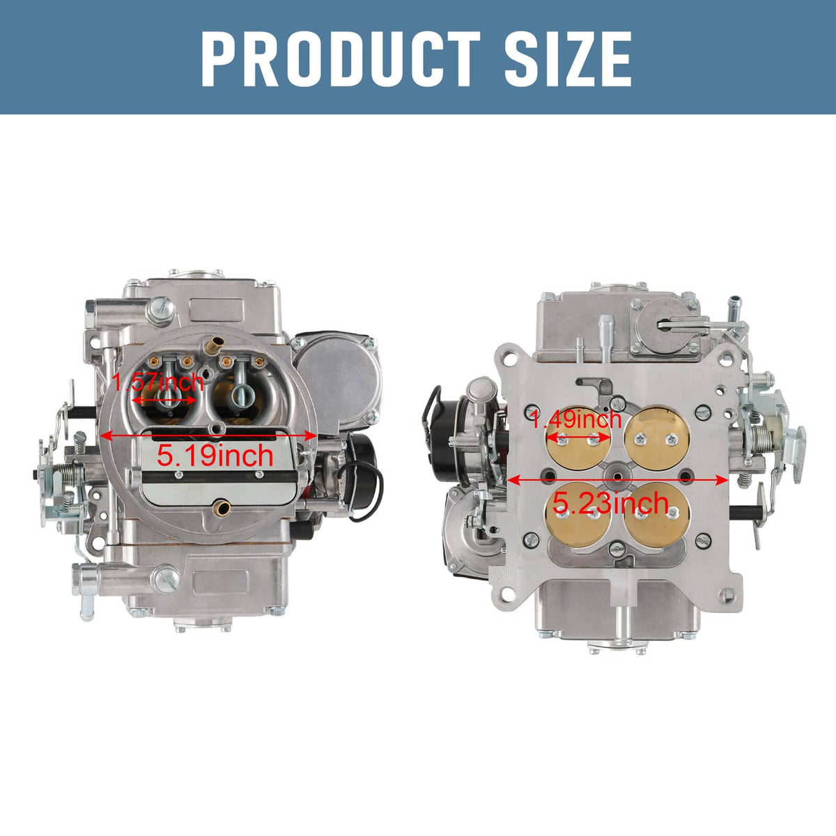 Bethesda Industrial 4 Barrel 600 CFM Street Warrior Electric Choke FITS FR-80457SA Polished