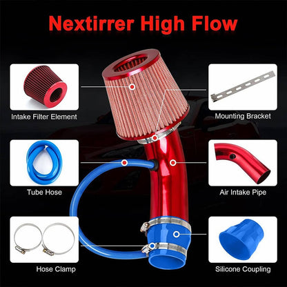Bethesda Industrial 3" Cold Air Intake Filter Induction Kit Aluminum Pipe Power Flow Hose System