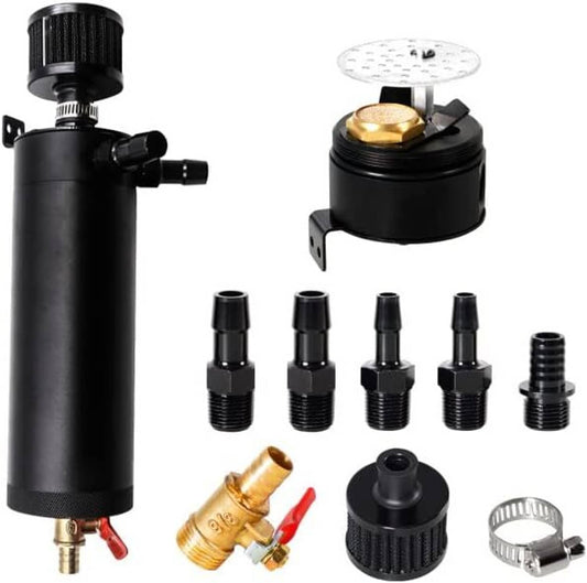 Bethesda Industrial Universal 750ML Oil Catch Can Kit Oil Separator Large Baffled Reservoir Tank New