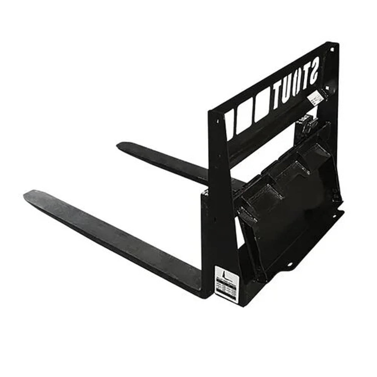Bethesda Industrial Stout Pro Full Back Toro/Dingo Mini Mount Pallet Forks - 36" Frame and Fork