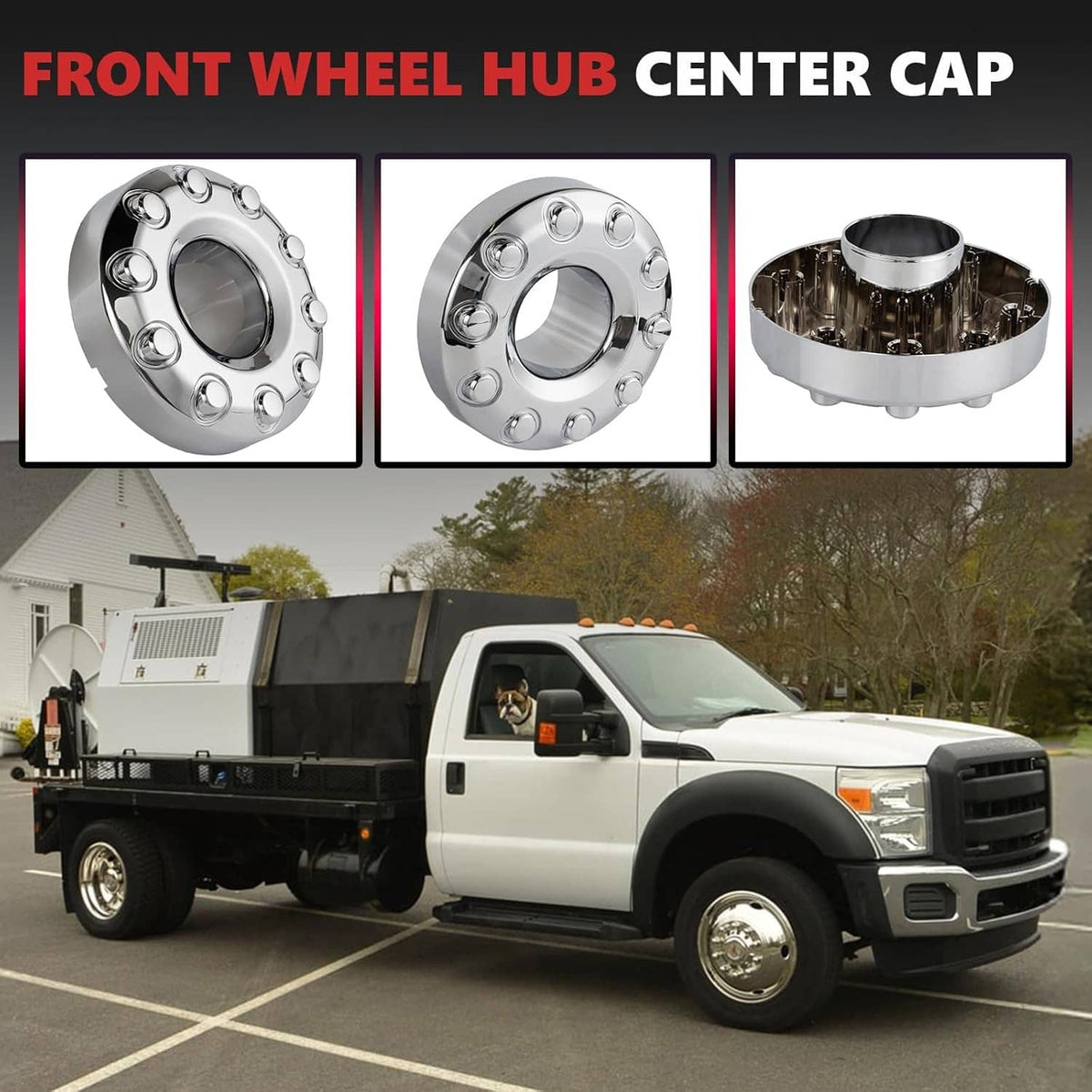 Bethesda Industrial 2Pcs Wheel Center Hub Caps Dually 10 Lug For 2005-2017 Ford F450 F550 Super Duty