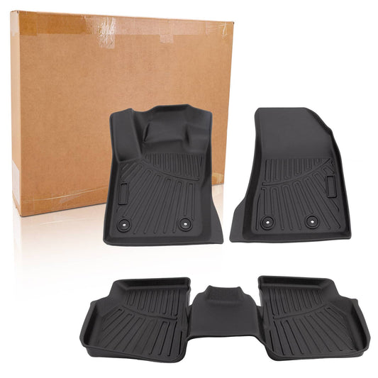 Bethesda Industrial Floor Mats Custom for 2017-2025 Jeep Compass All Weather TPE 1st+2nd Row Liners