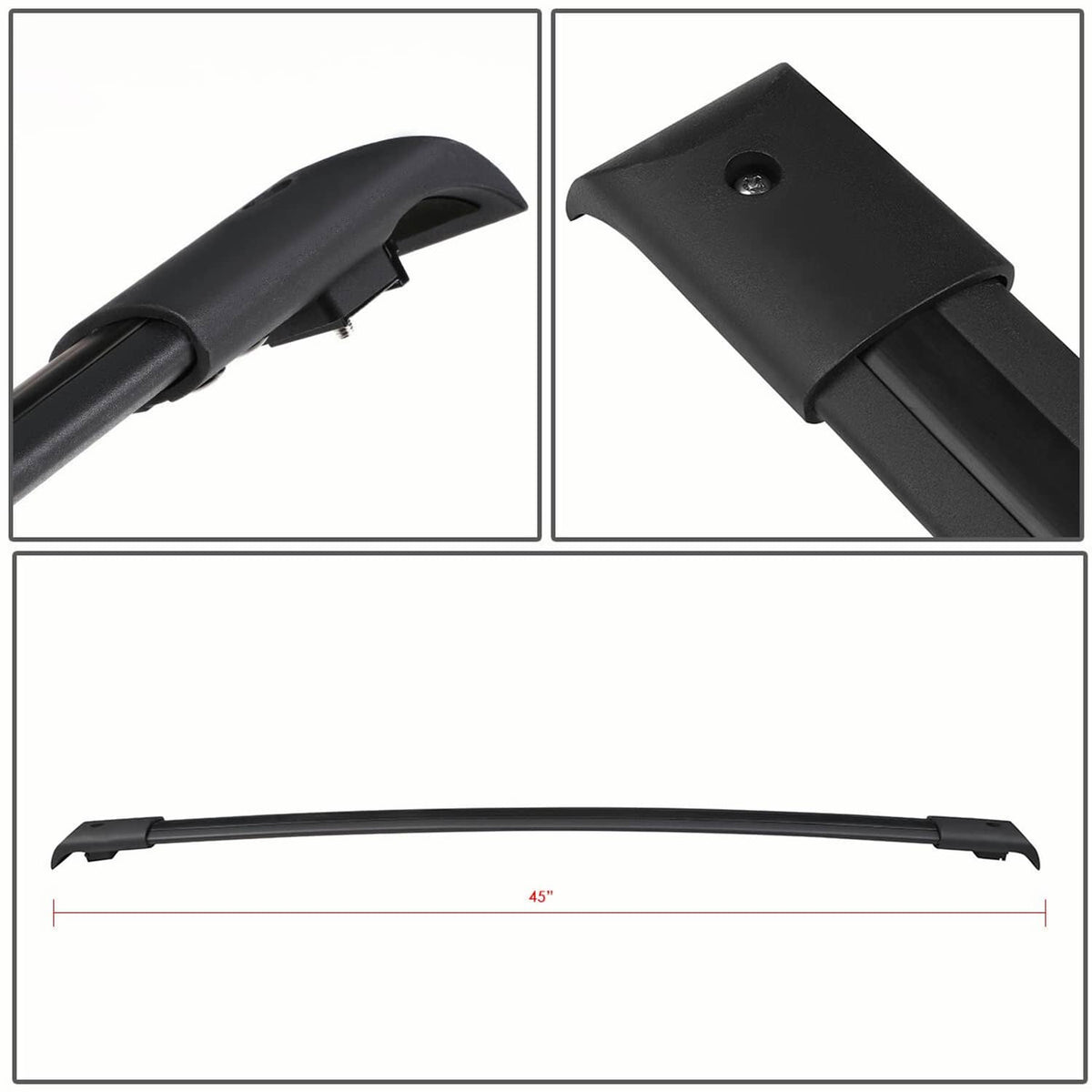 Bethesda Industrial Aluminum Roof Rack Top Rail Cross Bar Pair Fits For 2003-2008 Honda Pilot