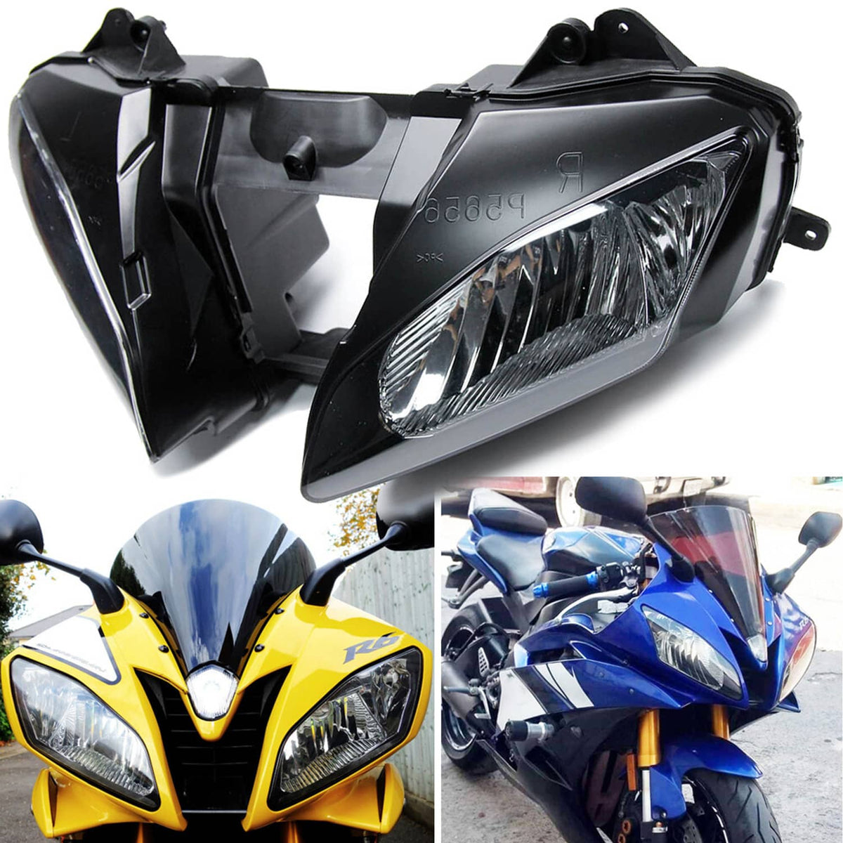 Bethesda Industrial YZFR6 Front Headlight Head Lamp Fit For Yamaha YZF R6 2006-2007