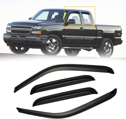 Bethesda Industrial Window Visors Rain Sun Guard for 99-06 Chevy Silverado GMC Sierra Extended Cab