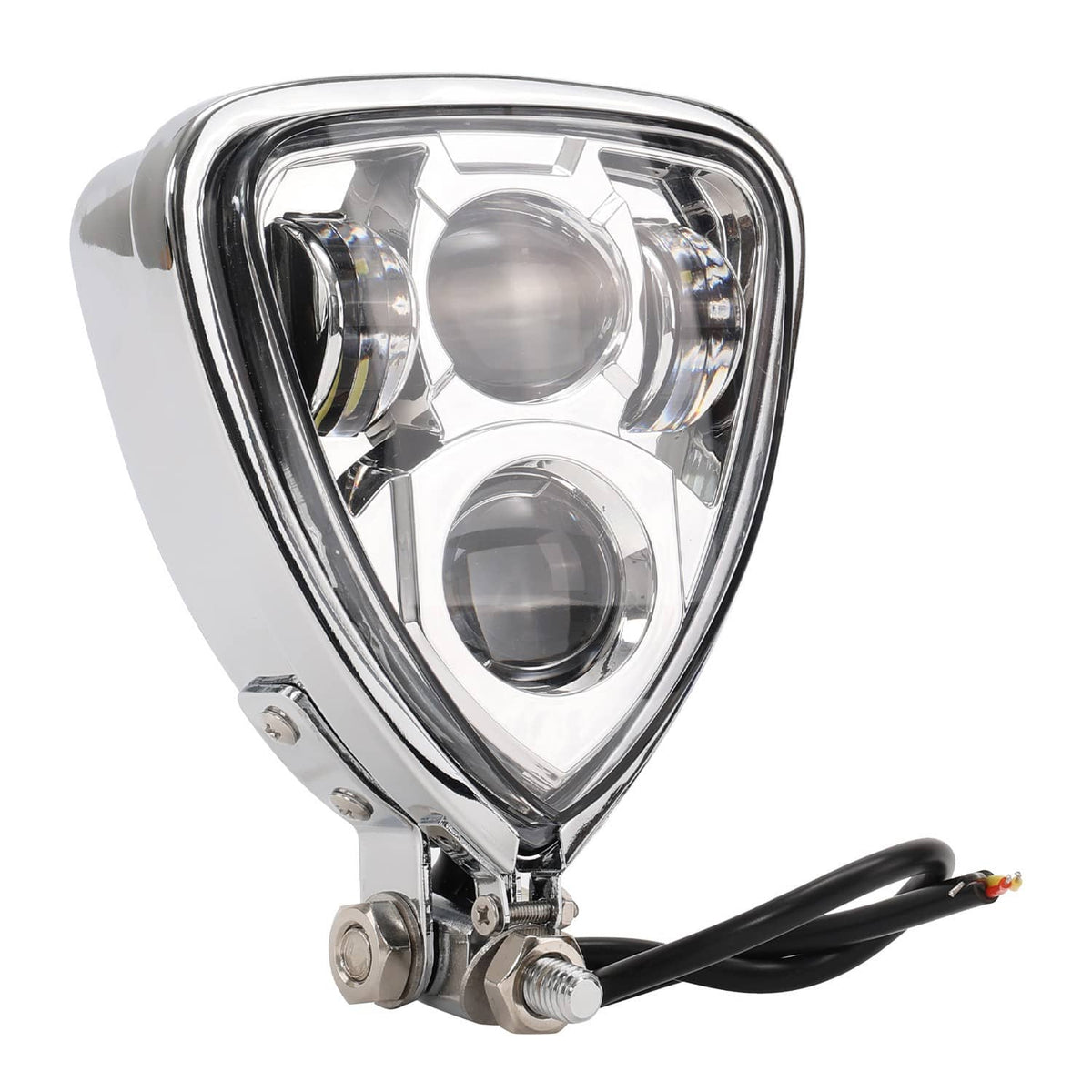 Bethesda Industrial Triangle Motorcycle Headlight Head lamp for Harley Motorcycle Chopper Cafe Racer